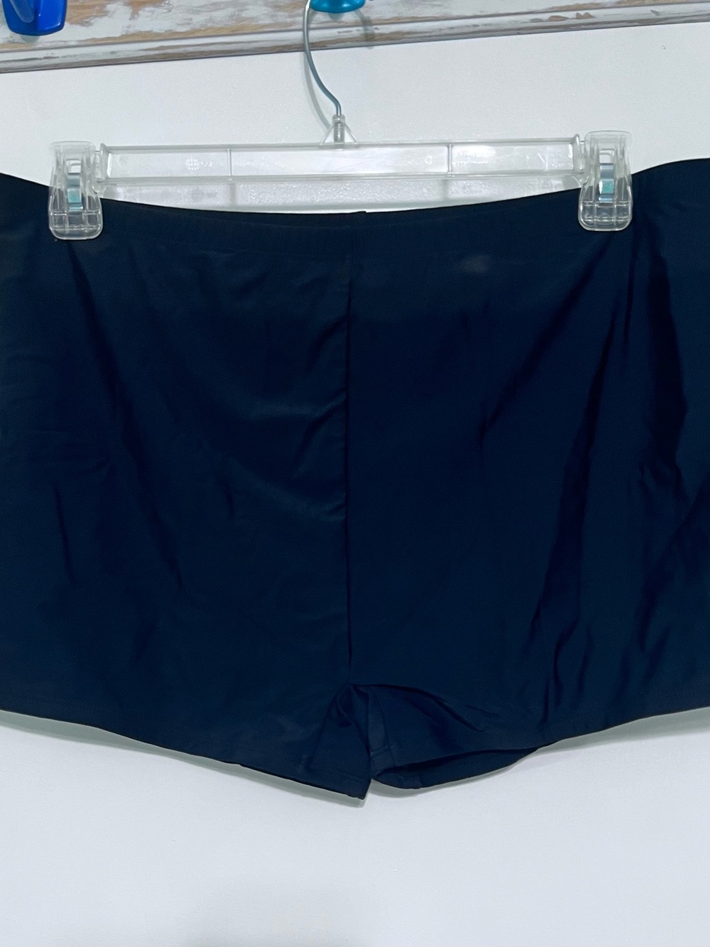 Women’s Black High-Waist Swim Shorts Size 20W